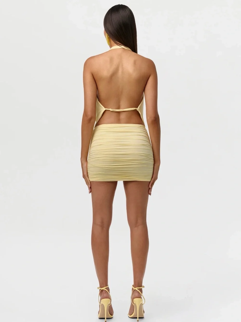 NAKED Ruched Mini Skirt - Lemonade 🍋 S • Naked Wardrobe 🌻🤍✨ Matching Set 🦋